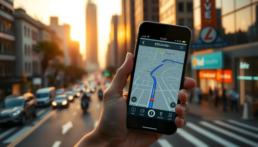 aplicativo gps eficiente em ação aplicativo gps eficiente em ação