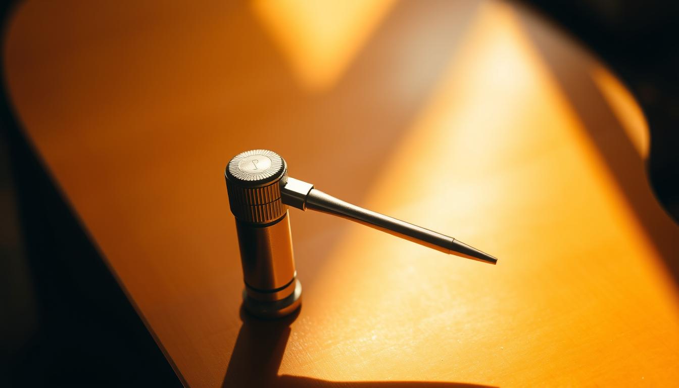 Ferramenta para afinar violão com ajuste fino e rápido