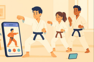 Este aplicativo permite você aprender karatê