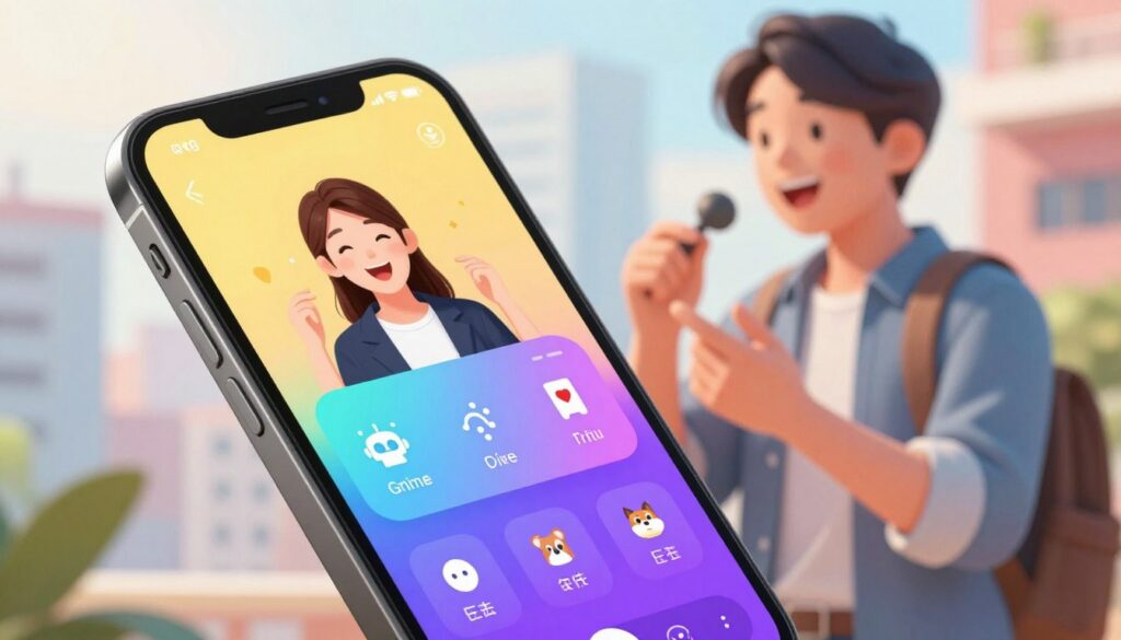 Funcionalidades de gravação e compartilhamento em apps de mudança de voz