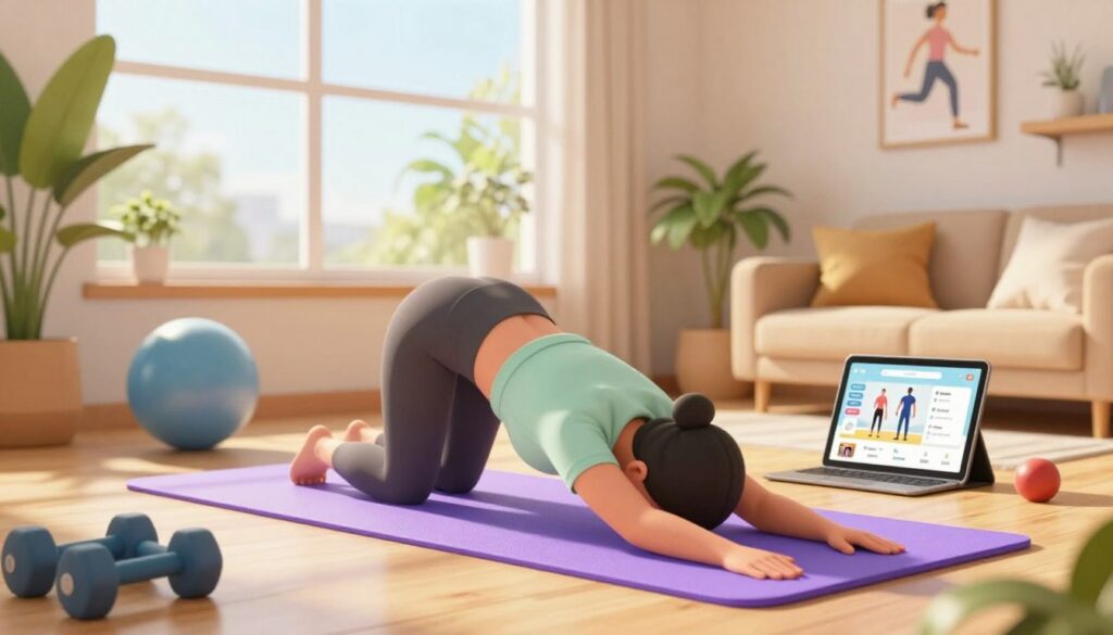 benefícios dos exercícios em casa