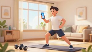 Transforme sua rotina com exercícios em casa via aplicativos