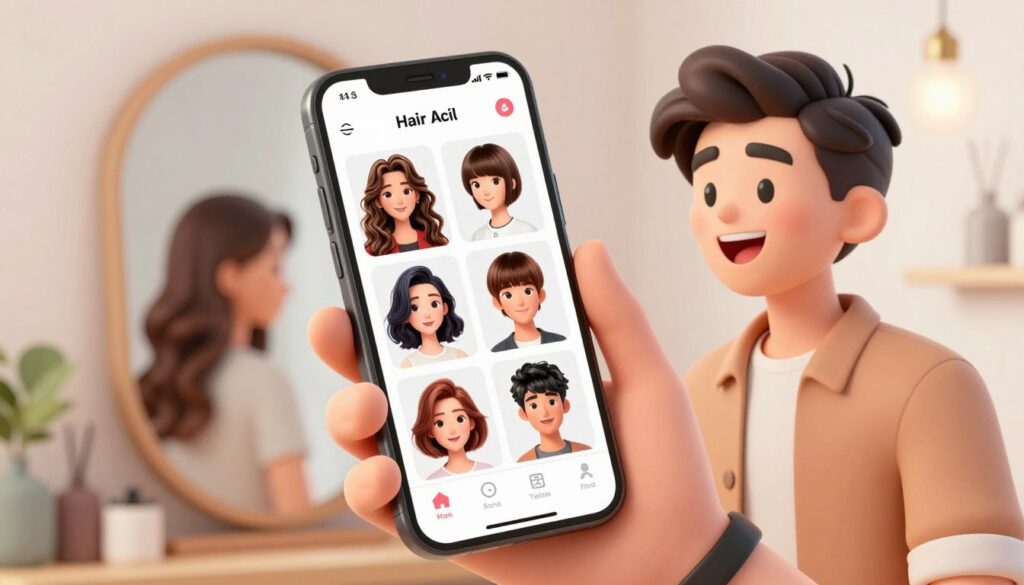 aplicativos para simular cortes de cabelo