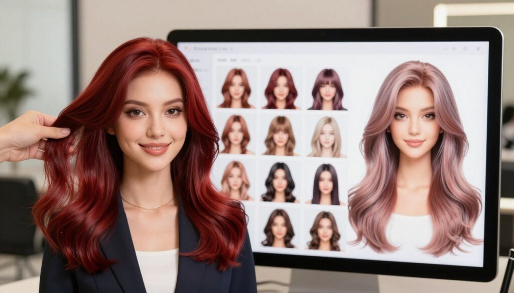 simulação de cabelo