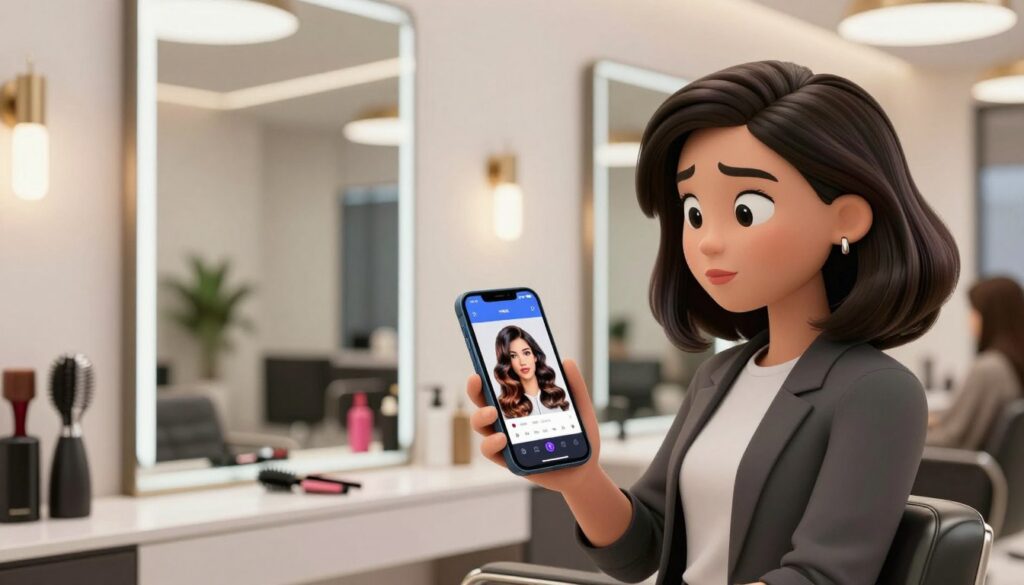 testar cortes de cabelo