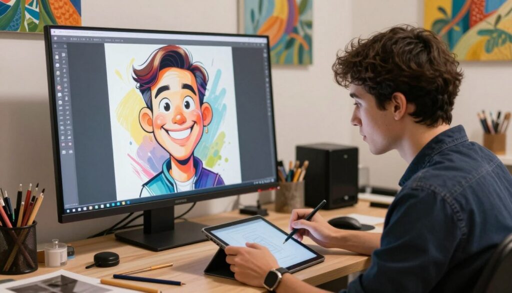 efeitos de caricatura