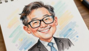 retrato caricaturado