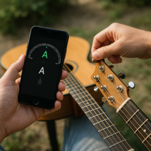 App milagroso: violão afinado perfeitamente agora.