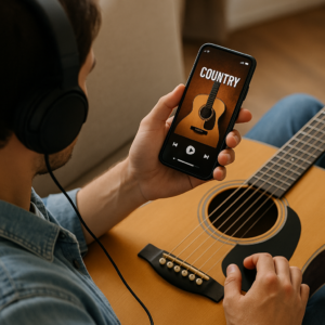 Ouça música country online com aplicativo grátis e fácil de usar