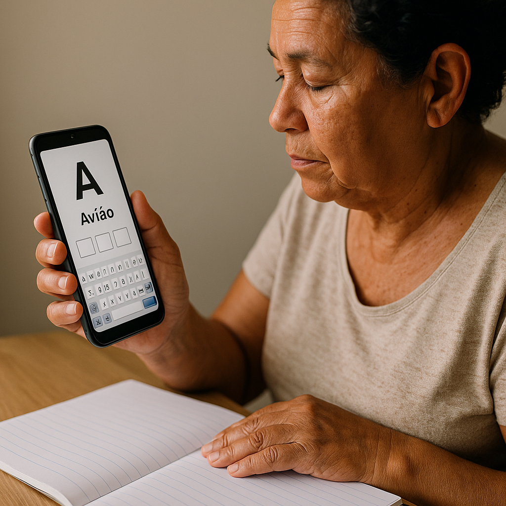Aplicativo para Alfabetização de Adultos e Idosos